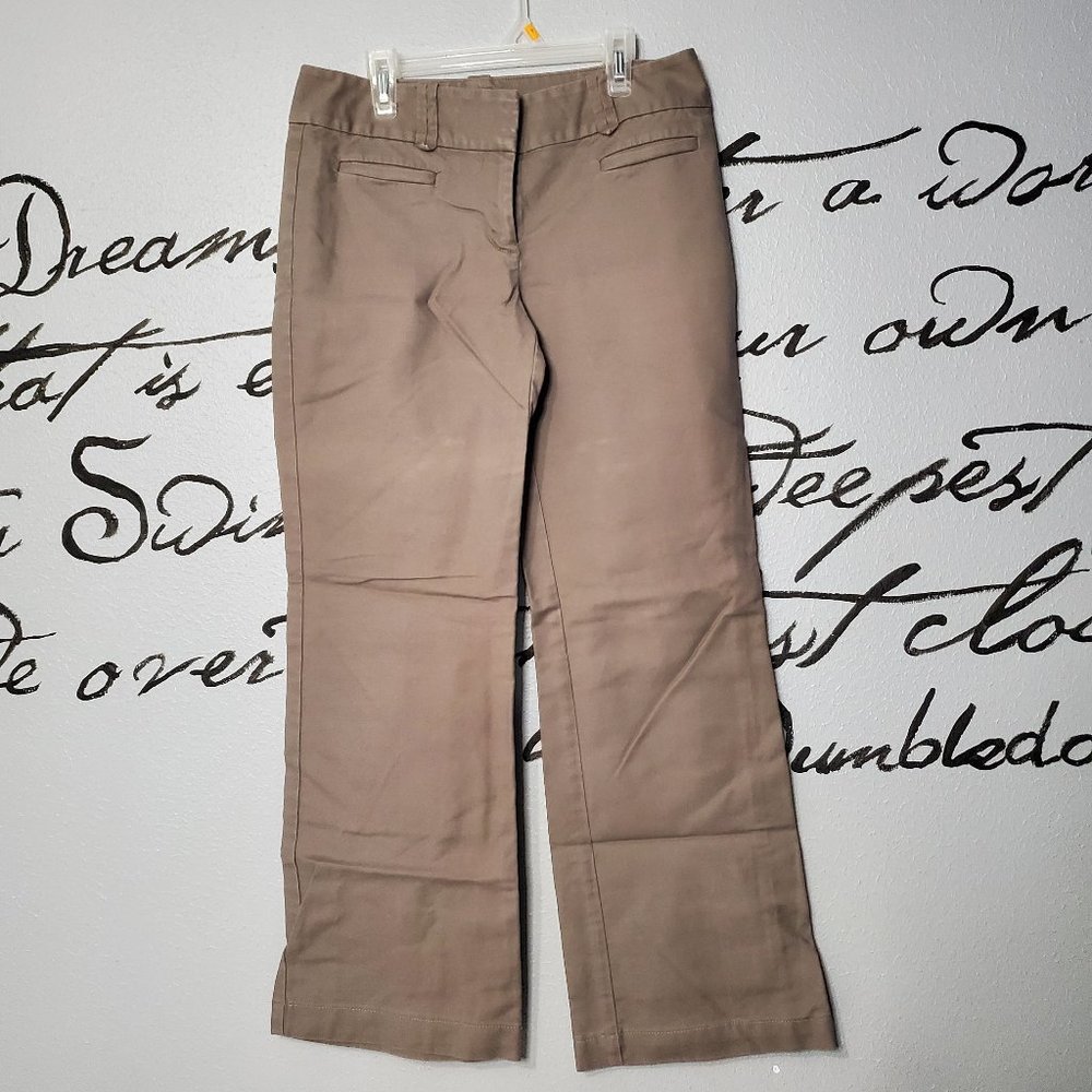 Ann Taylor Women Trouser Pant Wide Leg Signature Fit, Taupe, 4